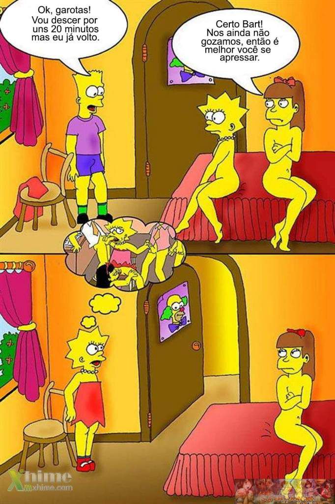 Quadrinho erótico suruba na casa dos Simpsons