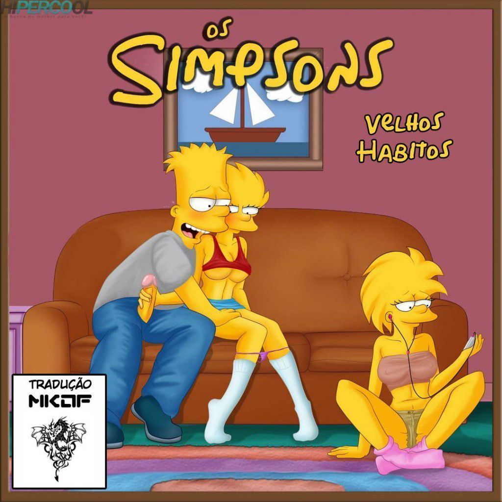 Quadrinho erótico Bart comendo cuzinho da sua irmã Lisa