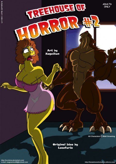 Quadrinho pornô Os Simpsons casa do terror